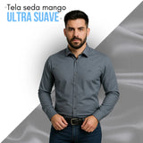 Elegant™ Camisa Seda Manga Larga