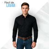 Elegant™ Camisa Seda Manga Larga