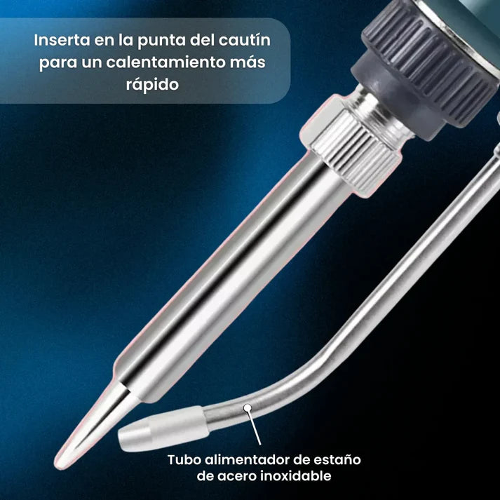 Pistola cautin de soldadura profesional + rollo de estaño gratis