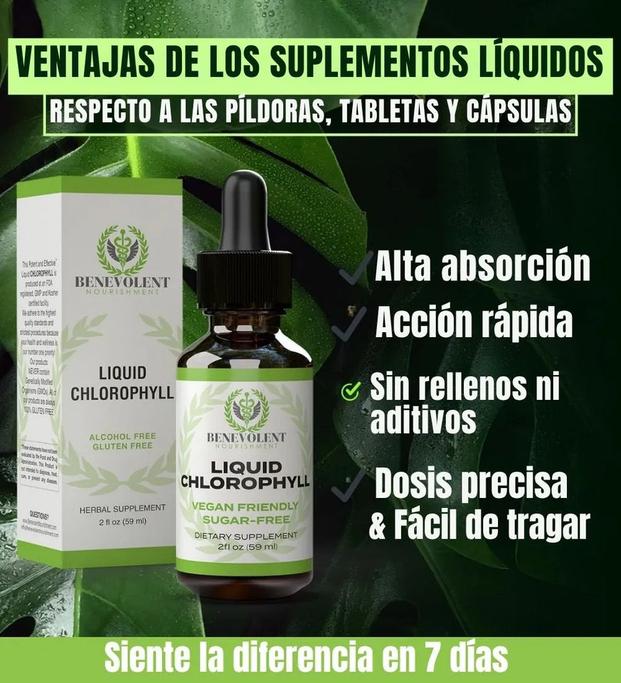 Clorofila Liquida - Solución en Gotas