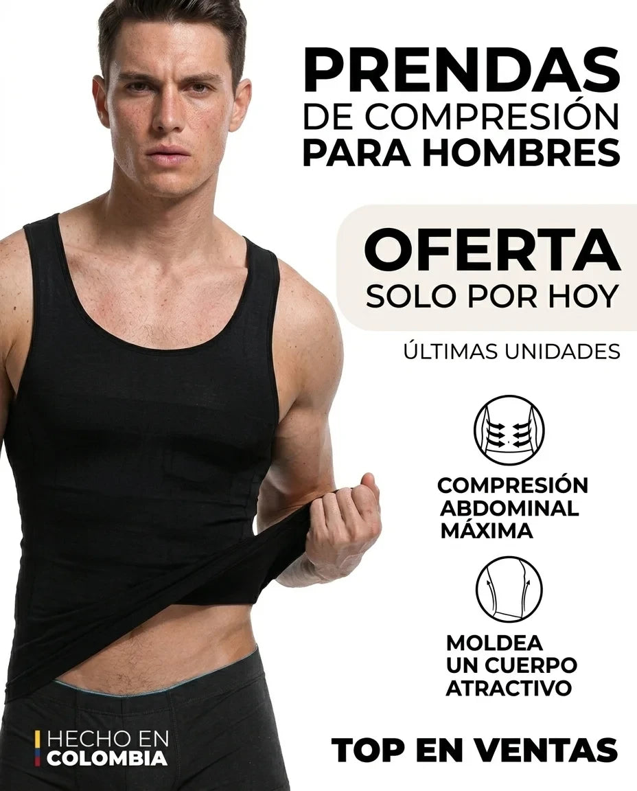 Camisilla de Compresión Masculina – Moldea tu figura y gana seguridad